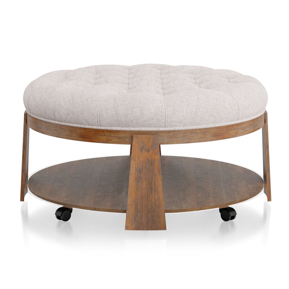 Scandi Wood Round Coffee Table