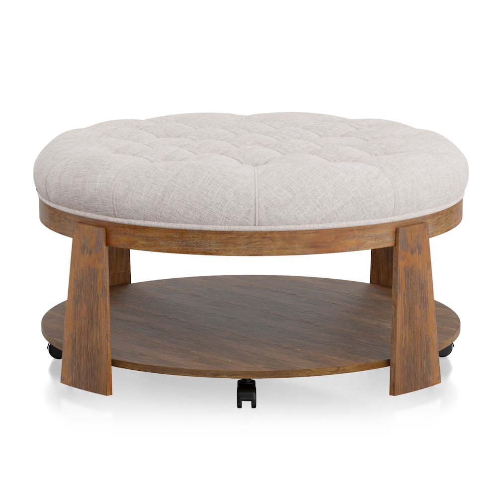 Scandi Wood Round Coffee Table
