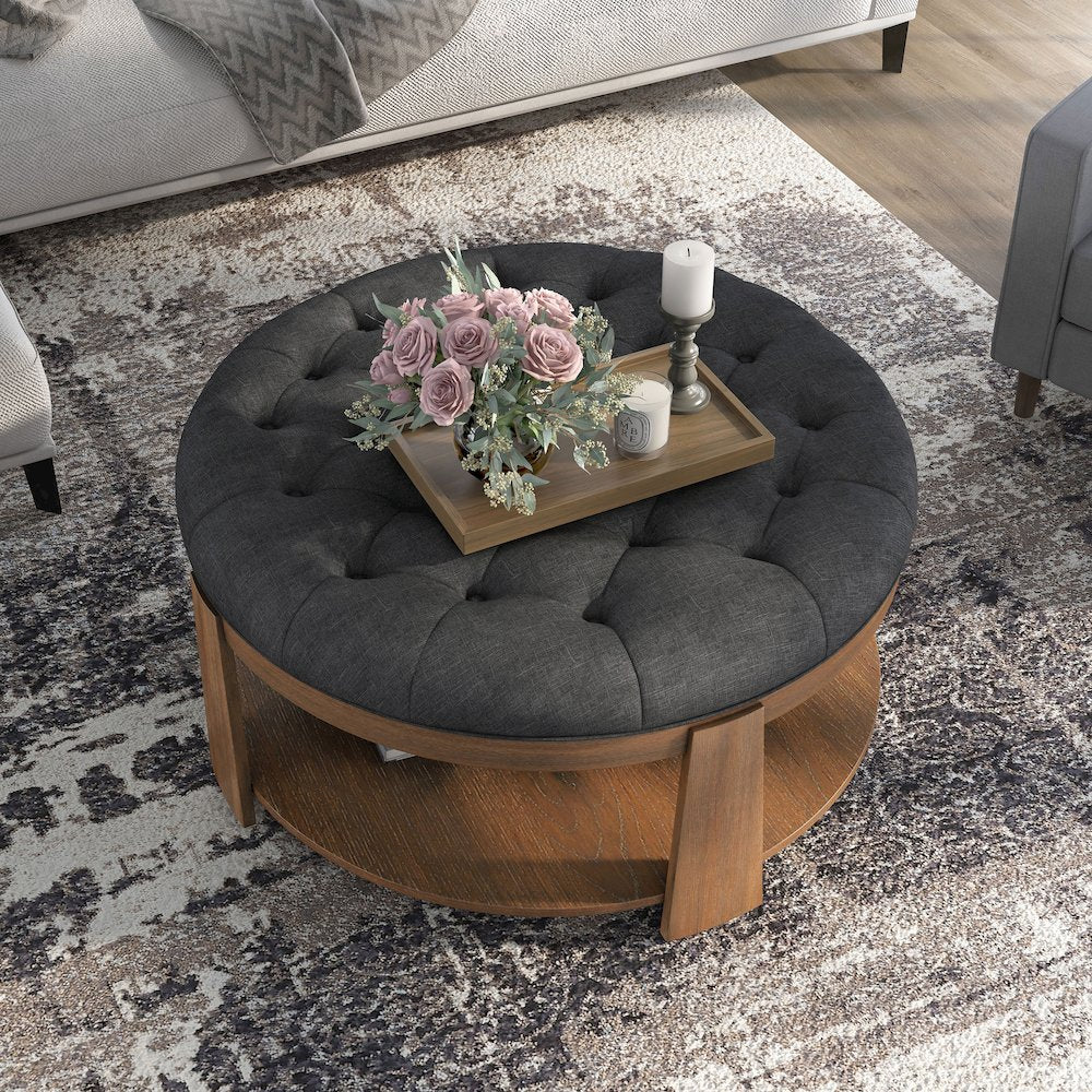 Scandi Wood Round Coffee Table