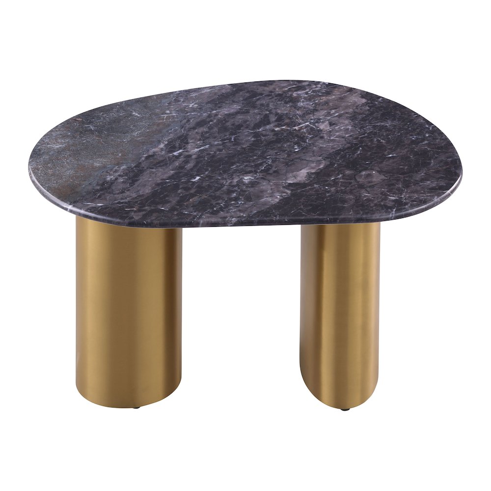 Gavora Modern 32" Grey/White Sintered Stone Top End Table