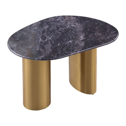 Gavora Modern 32" Grey/White Sintered Stone Top End Table