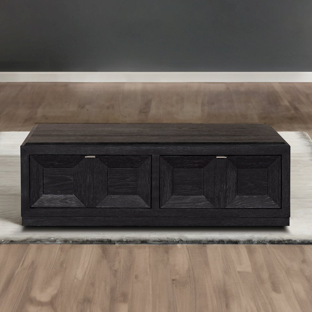 Ulan Modern Solid Wood Coffee Table with Casters