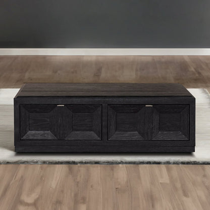 Ulan Modern Solid Wood Coffee Table with Casters