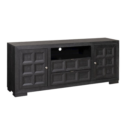 Ulan Modern Solid Wood 2-Drawer TV Stand with Shelves