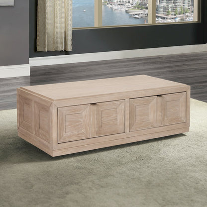 Ulan Modern Solid Wood Coffee Table with Casters