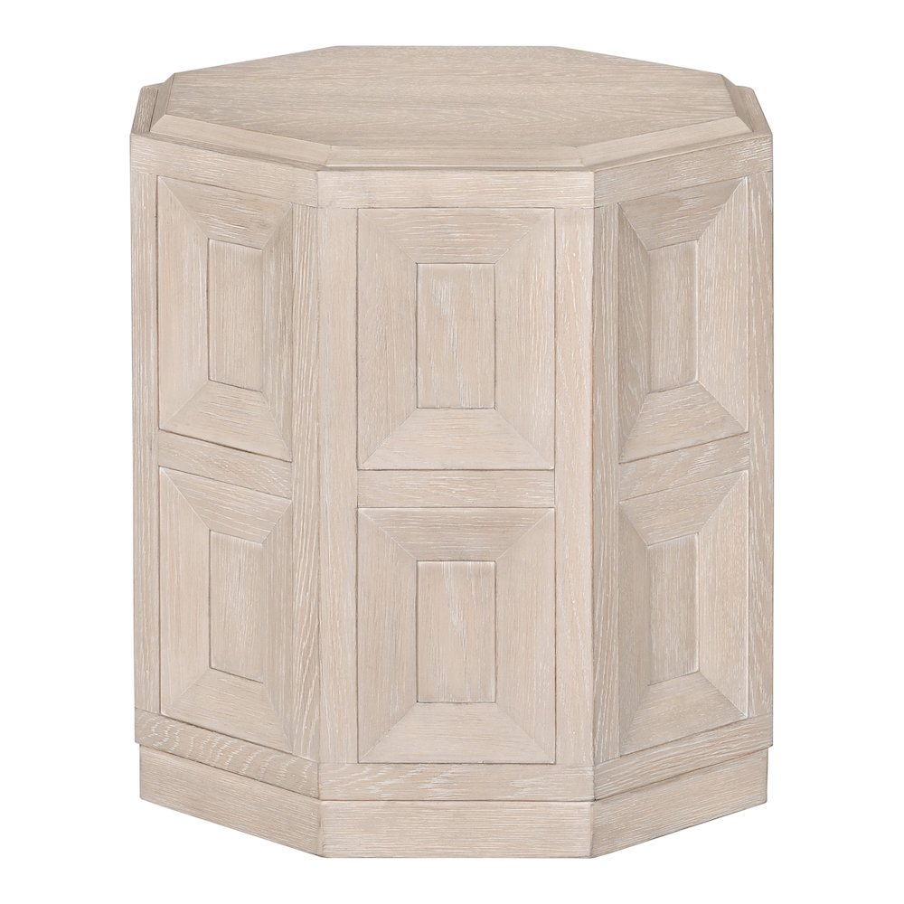 Ulan Modern Solid Wood Octagon End Table