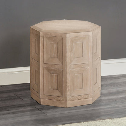 Ulan Modern Solid Wood Octagon End Table