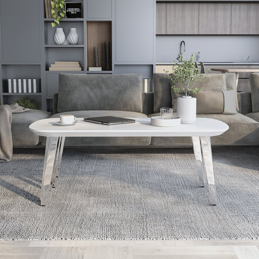 Jax Wood Nesting Coffee Table in White and Black