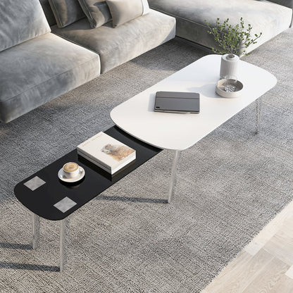 Jax Wood Nesting Coffee Table in White and Black