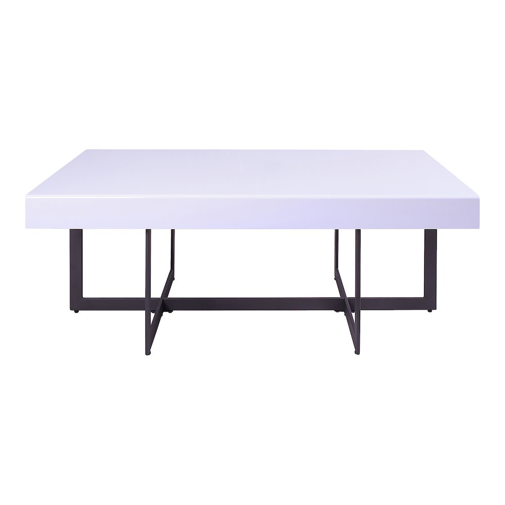 Vasket Contemporary Metal 2-Drawer Coffee Table