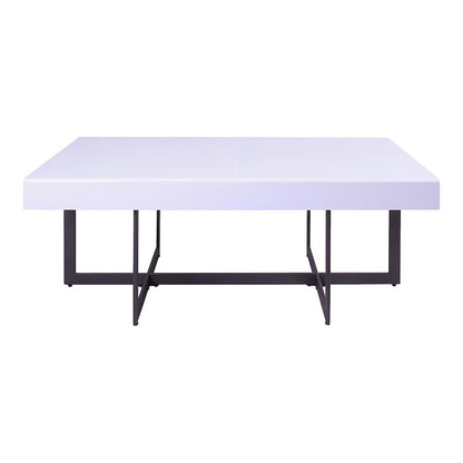 Vasket Contemporary Metal 2-Drawer Coffee Table