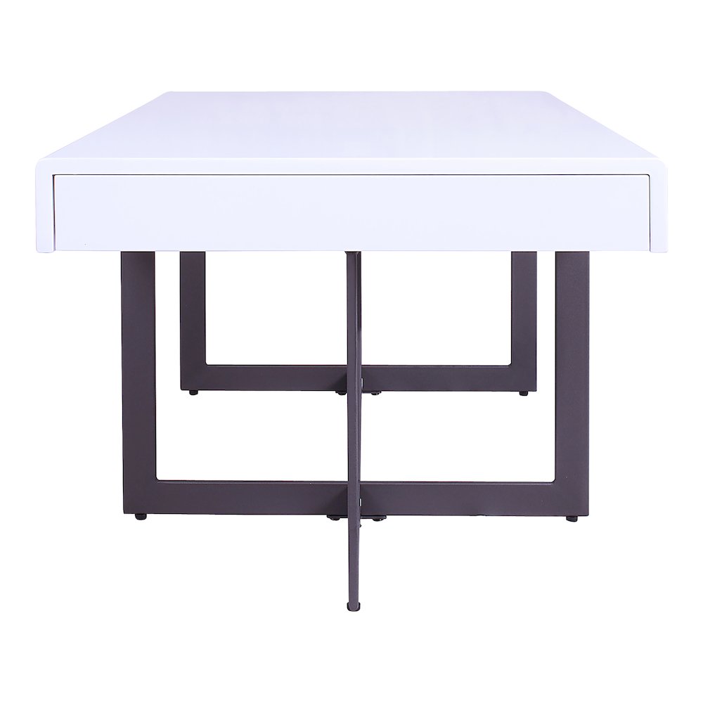 Vasket Contemporary Metal 2-Drawer Coffee Table