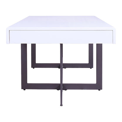 Vasket Contemporary Metal 2-Drawer Coffee Table