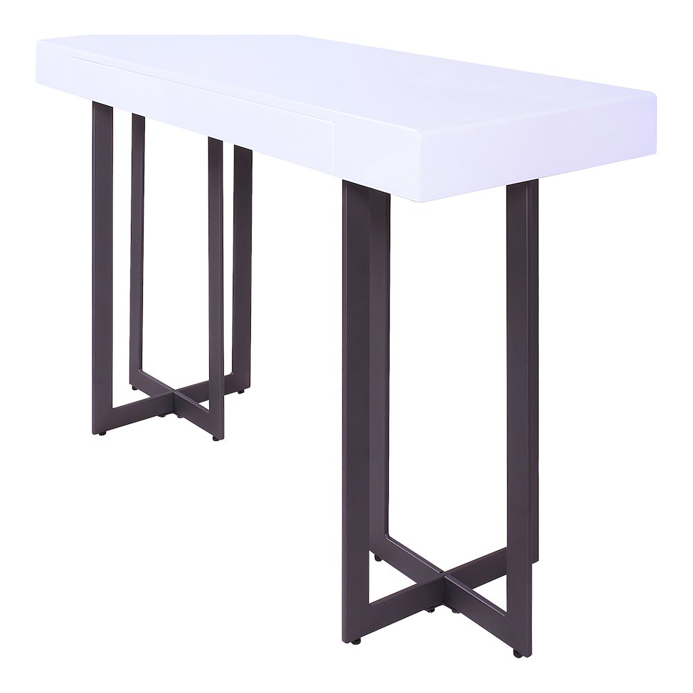 Vasket Contemporary Metal 1-Drawer Sofa Table