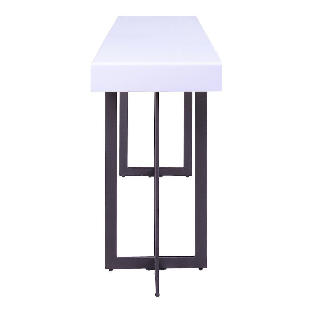 Vasket Contemporary Metal 1-Drawer Sofa Table