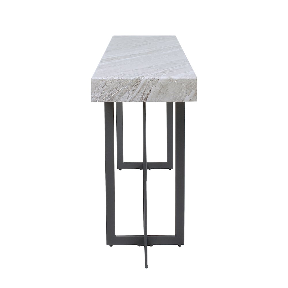 Vasket Contemporary Metal 1-Drawer Sofa Table