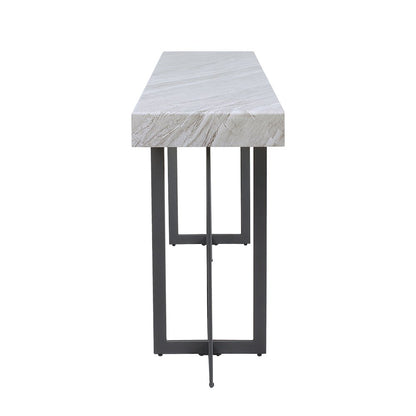 Vasket Contemporary Metal 1-Drawer Sofa Table