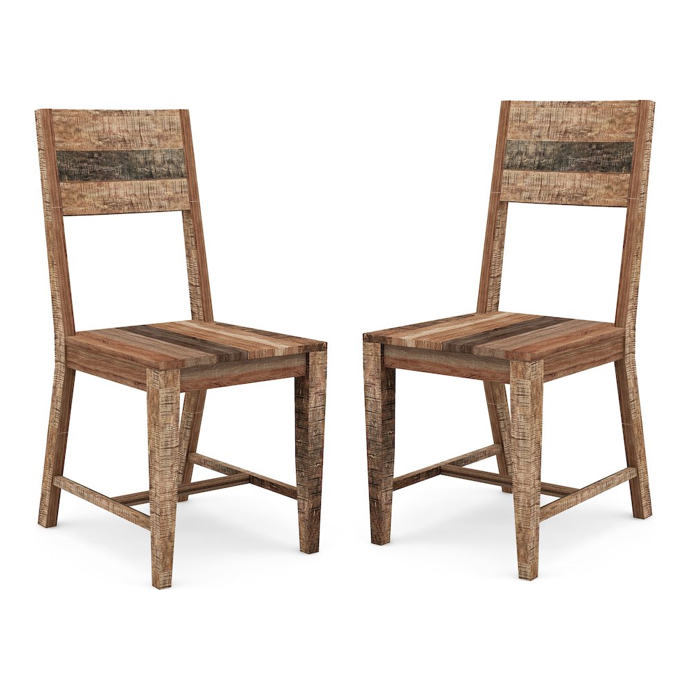 Pluto Solid Wood Dining Chair in Natural Tone (Set of 2)