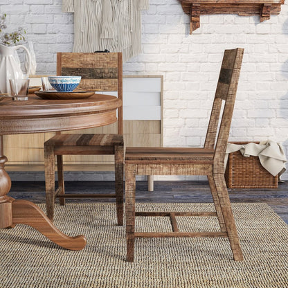 Pluto Solid Wood Dining Chair in Natural Tone (Set of 2)