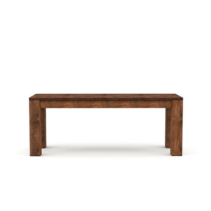 Molla Rustic Solid Wood Short Bench in Natural Tone