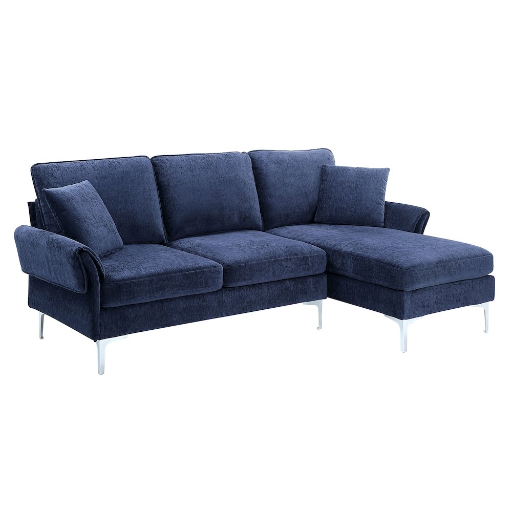 Jarnn Contemporary Chenille L-Shaped Sectional