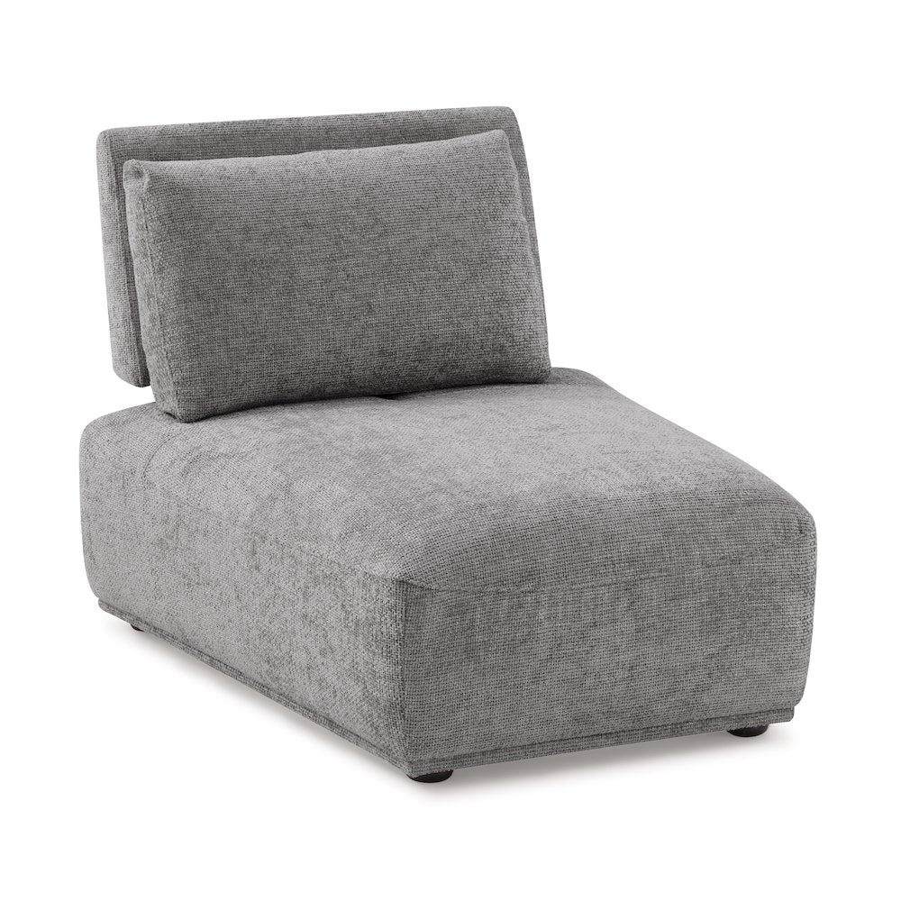 Tatiana Modern Chenille Curved Modular Armless Chair with Adjustable Backrest