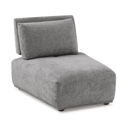 Tatiana Modern Chenille Curved Modular Armless Chair with Adjustable Backrest
