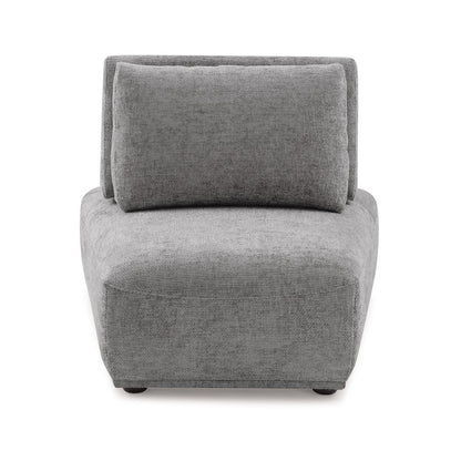 Tatiana Modern Chenille Curved Modular Armless Chair with Adjustable Backrest