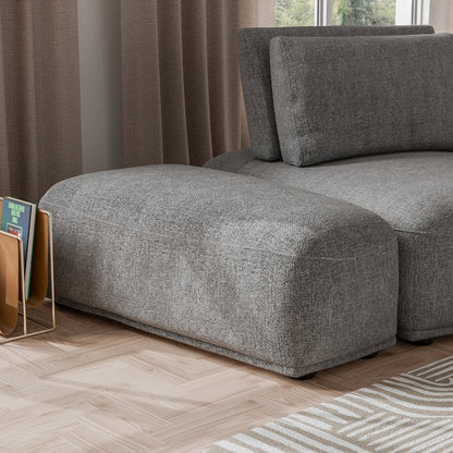 Tatiana Modern Chenille Modular Wedge Ottoman
