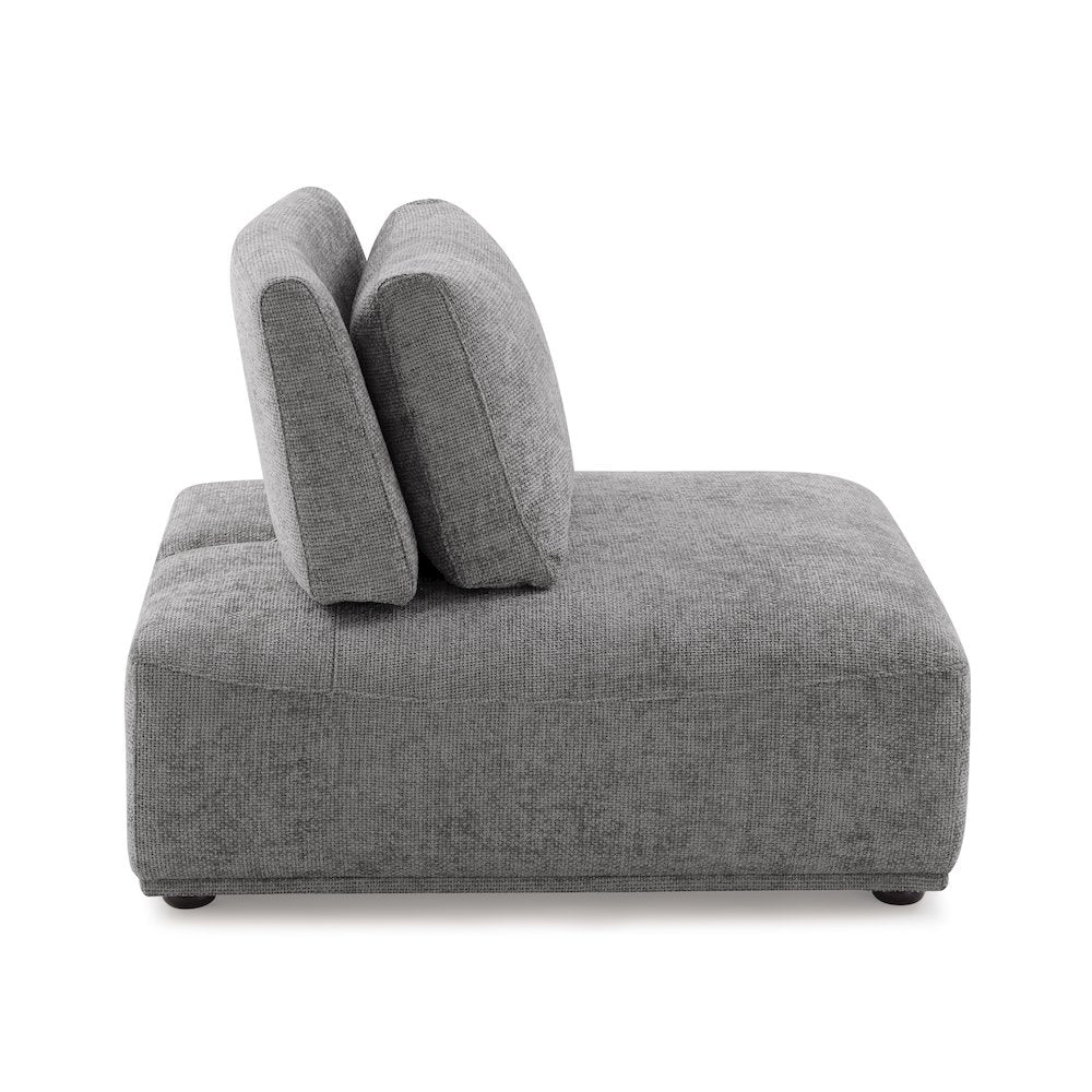 Tatiana Chenille 2-Seater Modular Sectional Sofa with Adjustable Backrest