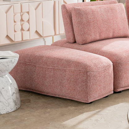 Tatiana Modern Chenille Modular Wedge Ottoman