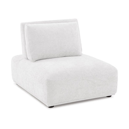 Tatiana Modern Chenille Modular Armless Chair with Adjustable Backrest