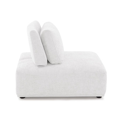 Tatiana Modern Chenille Modular Armless Chair with Adjustable Backrest
