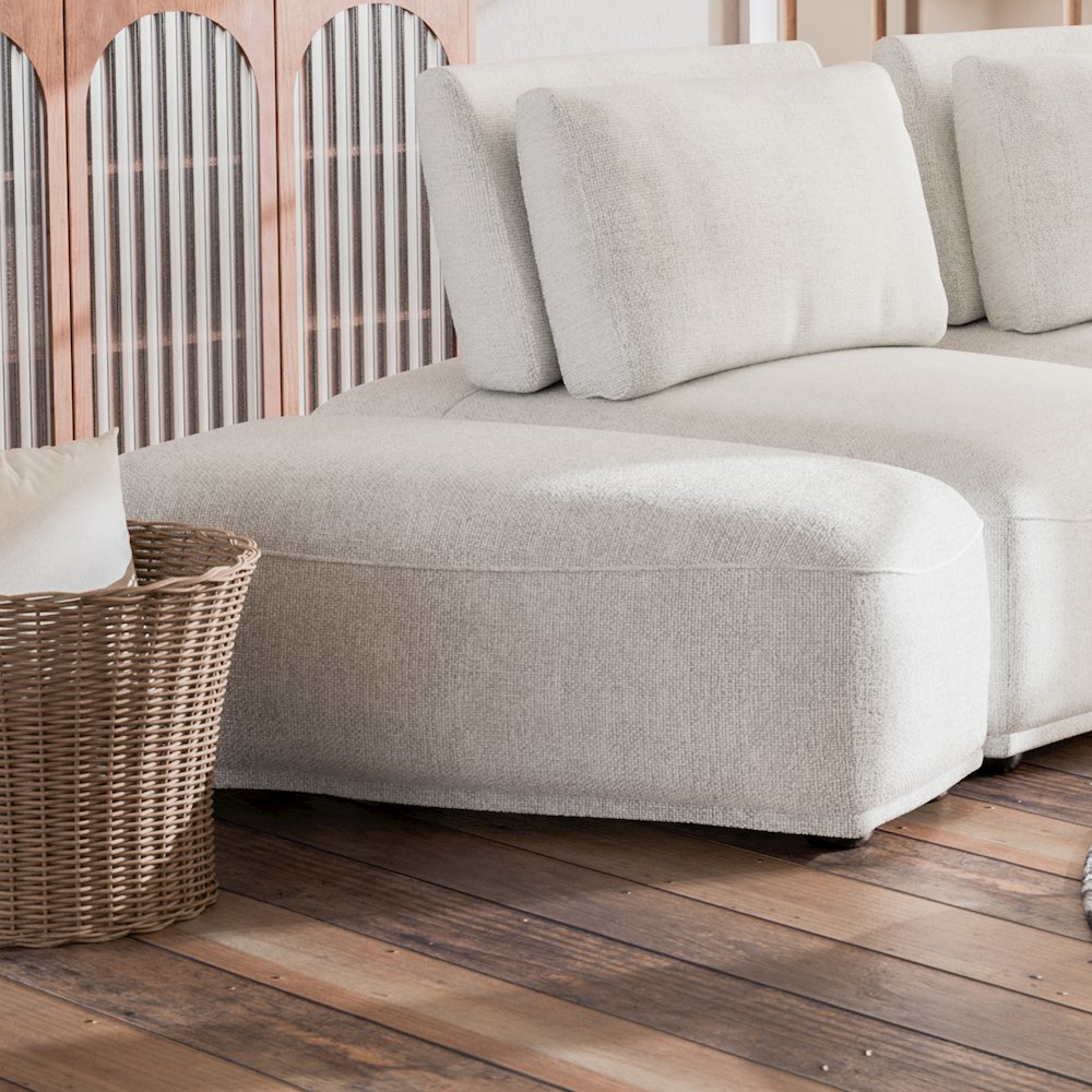 Tatiana Modern Chenille Modular Wedge Ottoman