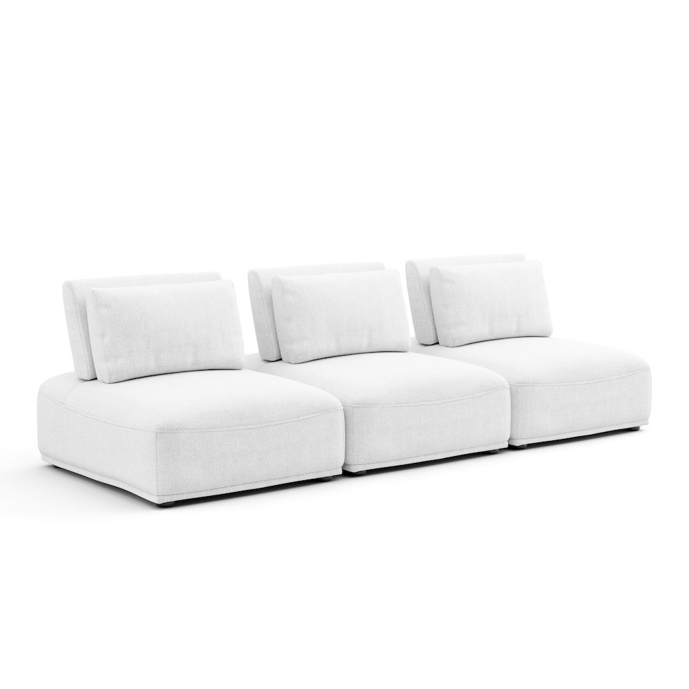 Tatiana Chenille 3-Seater Modular Sectional Sofa with Adjustable Backrest