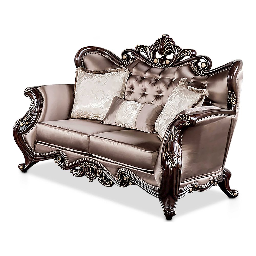 Haggen 2-Piece Velvet Tufted Sofa Set with Nailhead Trim