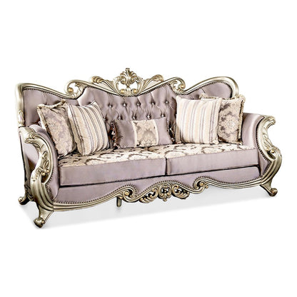 Haggen Velvet Tufted Sofa with Nailhead Trim