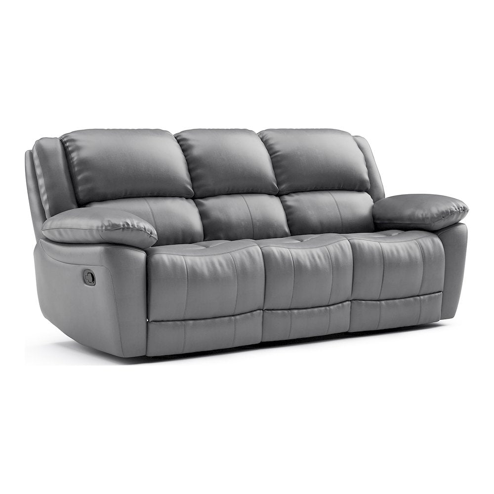 Sorin 3-Piece Leather Match Manual Reclining Sofa Set