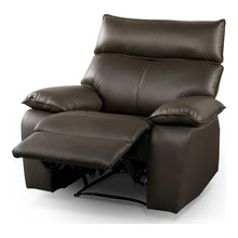 Jenn Brown Leather Match Upholstered Recliner