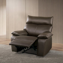 Jenn Brown Leather Match Upholstered Recliner