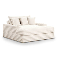 Cafein Contemporary Chenille Two Arm Chaise with USB Port
