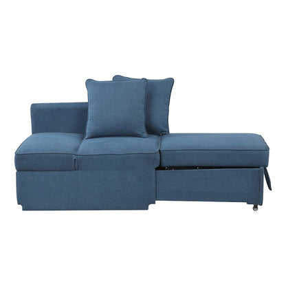 Osric Fabric Chair with Pull-Out Bed and Pillows