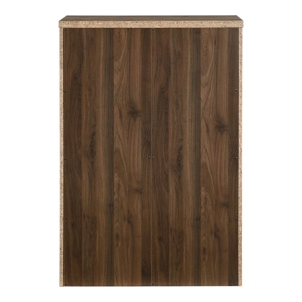 Kodo Rustic Wood 5-Drawer Chest in Walnut