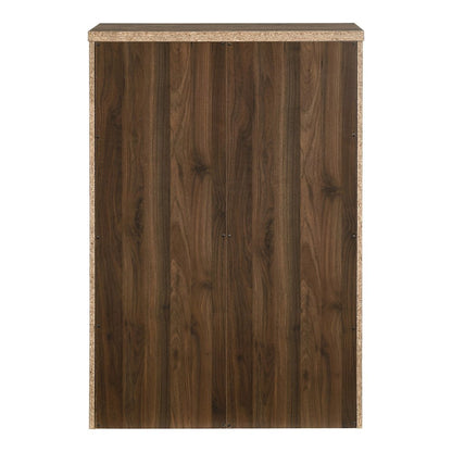 Kodo Rustic Wood 5-Drawer Chest in Walnut