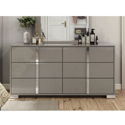 Mesala Glossy 6-Drawer Dresser