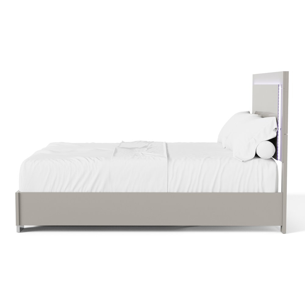 Jiar Modern 5-Piece Panel Bedroom Set with LED on Headboard