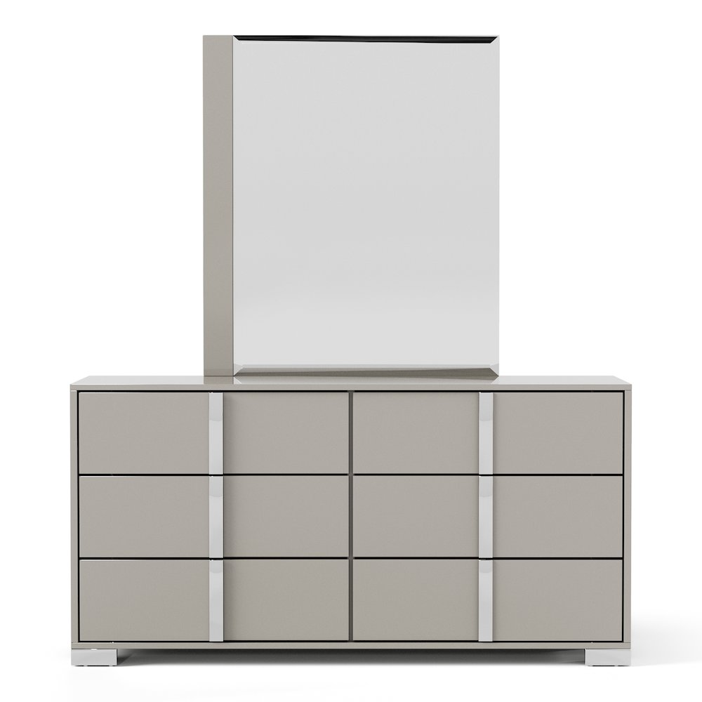 Jiar Modern 5-Piece Panel Bedroom Set with LED on Headboard