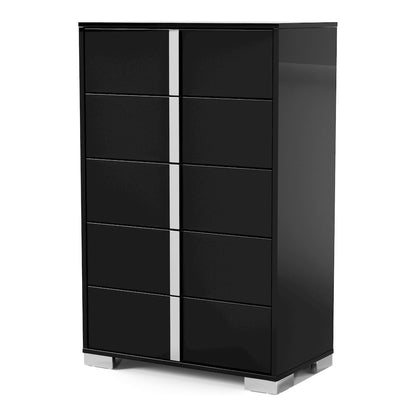 Mesala Glossy 2-Drawer Nightstand (Set of 2)
