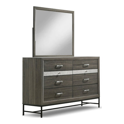 Belper 2-Piece Gray 8-Drawer Dresser and Mirror Set