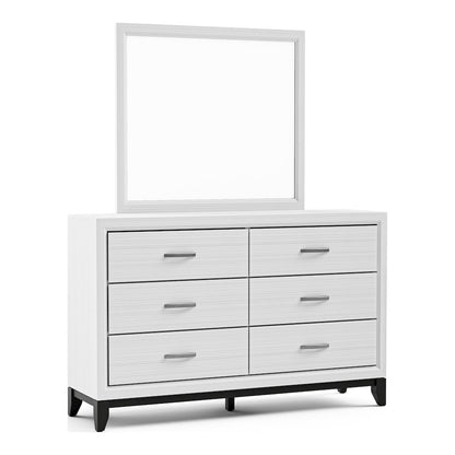 Loom 2-Piece Two-Tone 6-Drawer Dresser and Mirror Set